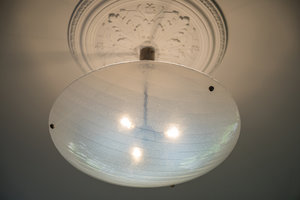Hanglamp schaal wit gefused glas