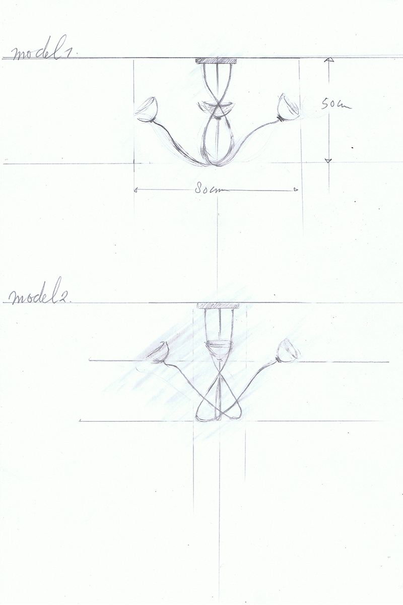 Ontwerptekening Mandarijn kroonluchter