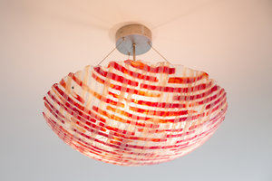 Hanglamp Schaal Gefused glas rood