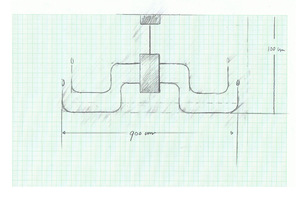 Ontwerp tekening kroonluchter Huerta