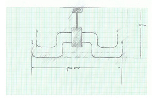 Ontwerp tekening kroonluchter Huerta